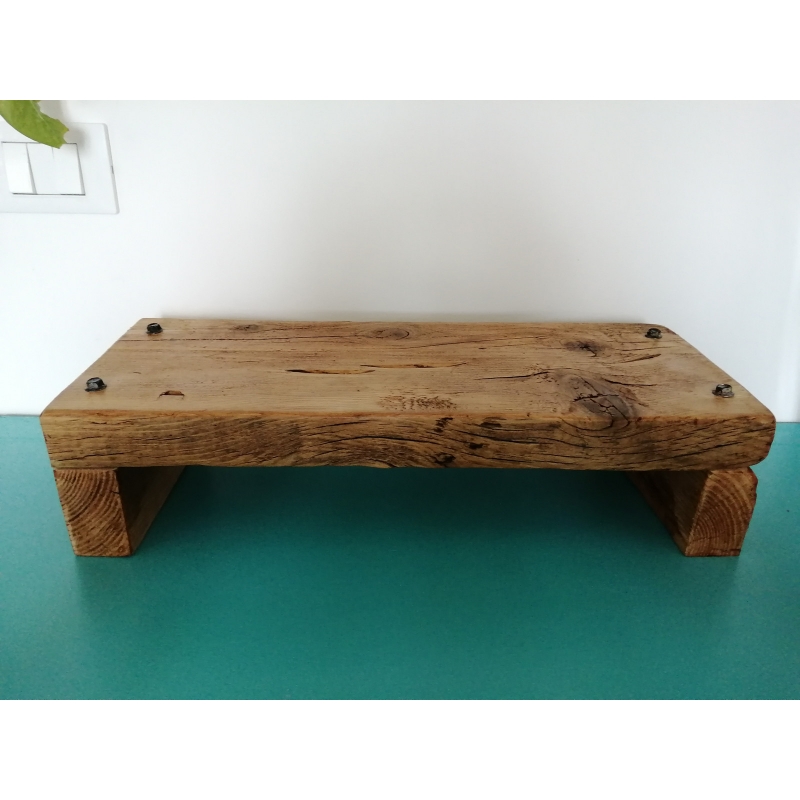 Wooden monitor stand, height 12 cm